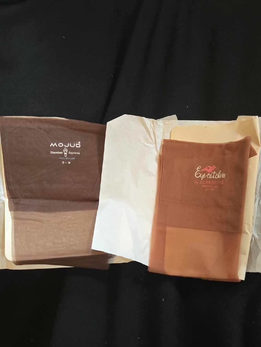 Multiples Sheer Hosiery Pair in Brown and Tan